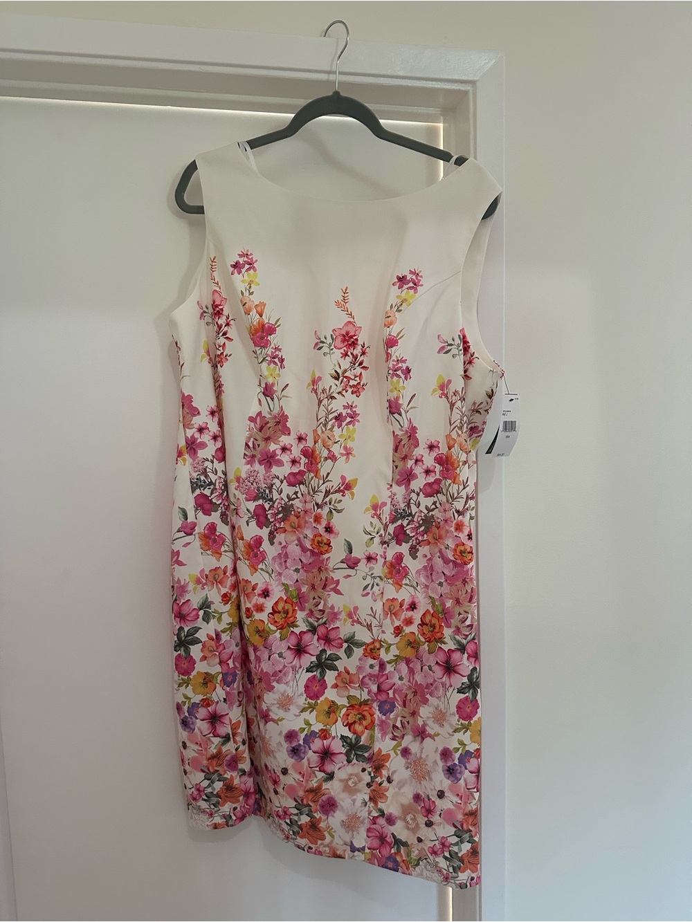 Alyx Cream Mini Dress with Pink & Multicolor Floral Print